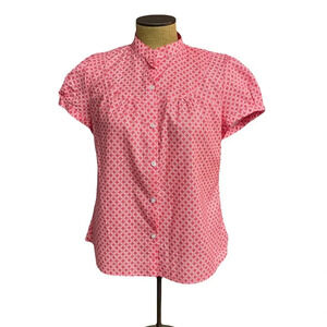 St. John’s Bay ladies short sleeve button up blouse size PL